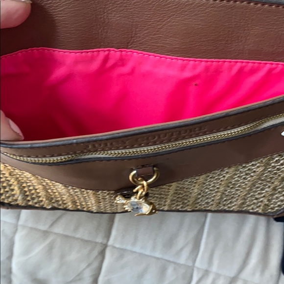 Juicy Couture Palm Springs Straw/Leather Tote NEW - Picture 14 of 15